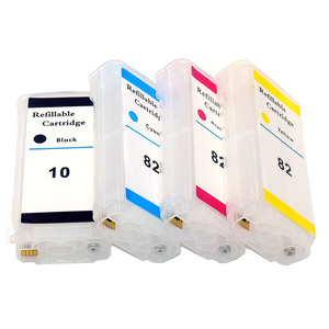 Cartouche d'encre rechargeable vide pour <span class=keywords><strong>HP</strong></span> <span class=keywords><strong>82</strong></span> HP10 82XL 10XL 10 <span class=keywords><strong>82</strong></span> pour imprimantes <span class=keywords><strong>HP</strong></span> Designjet 500 500ps 800 800ps 820mfp 815mfp - Product Image 1