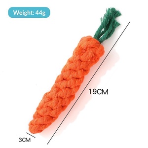 Jouet pour <span class=keywords><strong>chien</strong></span> en coton naturel non toxique tressé en forme <span class=keywords><strong>de</strong></span> carotte, résistant aux morsures, accessoire <span class=keywords><strong>de</strong></span> dentition, soulage l'<span class=keywords><strong>anxiété</strong></span> <span class=keywords><strong>de</strong></span> <span class=keywords><strong>séparation</strong></span> du <span class=keywords><strong>chien</strong></span> - Product Image 3