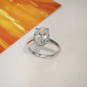 Bijoux fins nouveau Design 14K Au585 véritable or massif blanc Moissanite bague pour les femmes mariage fiançailles cadeau