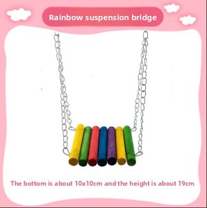 Accessoires <span class=keywords><strong>de</strong></span> jouets <span class=keywords><strong>pour</strong></span> oiseaux : Balançoire, anneau suspendu, échelle nuage, échelle <span class=keywords><strong>de</strong></span> cage à oiseaux en fil <span class=keywords><strong>de</strong></span> fer et bois, sûre <span class=keywords><strong>pour</strong></span> les calopsites, <span class=keywords><strong>pour</strong></span> la grimpette et la mastication - Product Image 3