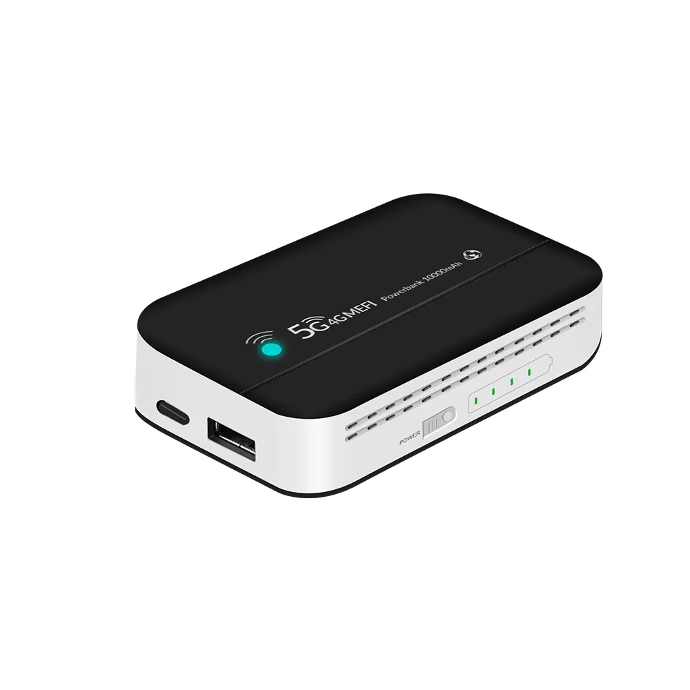 Powerbank 10000mah Hotspot ponsel 4G LTE 150 mah tidak terkunci, kecepatan Unduh hingga 10 perangkat koneksi WiFi