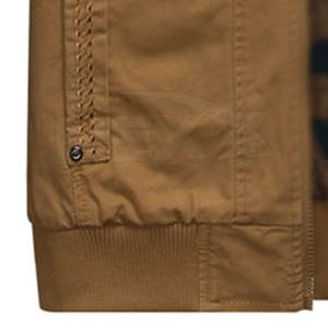 Chaqueta de Invierno Ligera de Color Sólido con Cremallera Completa, 100% Algodón, Cuello Alto, Estilo Urbano, Patrón de Letras, Impermeable y Resistente al Viento - Product Image 6