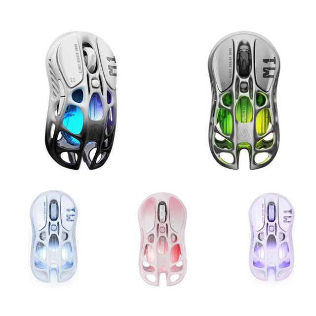 GravaStar Mercury M1 Pro 26000 DPI Battle Worn Edition-Silver Mist Magnesium Alloy Pro Gaming Mouse with High-Precision Tracking