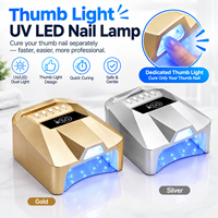 Lampu pengering kuku Gel cepat isi ulang daya Cepat cahaya pengering kuku Gel Led tangan ganda Logo kustom rendah lampu kuku untuk Gel