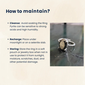 Pyrite Gemstone <b>Adjustable</b> <b>Ring</b> for Men, Certified, Energize Your Success & Wealth - Product Image 6