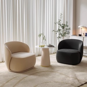 Sillón Nórdico Crema - Asiento Individual de Lujo Ligero para Salas de Estar Pequeñas y Oficinas en Casa |   Tapizado, Ahorra Espacio - Product Image 3