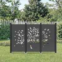 Panneaux décoratifs en aluminium découpés au laser, revêtement poudré, clôtures de jardin, écrans d'intimité, designs personnalisés, modélisation 3D