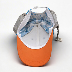 Casquette de surf ACE SPORT à imprimé vague estivale avec sangle sous le menton, résistante à l'eau, chapeau de plage unisexe - Product Image 2