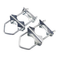 Collier de serrage en U en acier galvanisé M6 pour montage d'antenne, support de fixation triangulaire en V pour poteau/tuyau avec rondelle à denture
