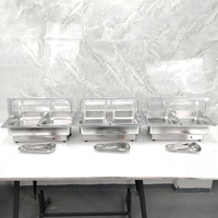 Chauffe-Plats Électrique Professionnel 9L en Acier Inoxydable, Réchaud de Buffet pour Traiteur
