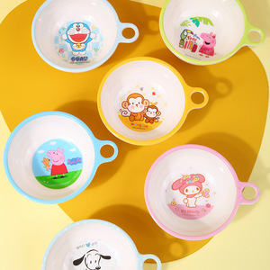 Wuhe Cartoon Baby Food Bowl Single Handle 0-12 Months Child Feeding Dishware - Product Image 2
