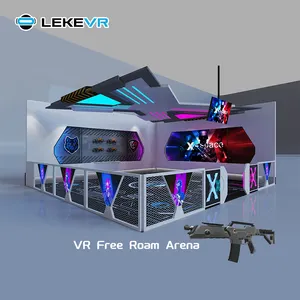 LEKE VR Virtual Reality Free Roam Arena 4-6 Players 9D Zombie Shooting Walking Experience Gaming VR Arcade Machine