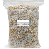 Papier blanc et or froissé pour l'emballage des cadeaux et le remplissage des paniers