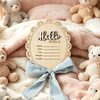 Annnonce de naissance : Hello World |   Panneau de nom pour nouveau-né |   Plaque d'annonce de naissance florale |   Souvenir de l'annonce de la naissance du bébé à l'hôpital