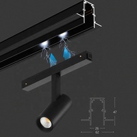 Système de rail en aluminium à lévitation magnétique avec éclairage LED 8W-48V, mini-luminaire suspendu moderne