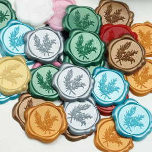 Étiquettes en cire de romarin multicolores, tampons de cire à cacheter, autocollants pour sceller les enveloppes, personnalisables - Product Image 3