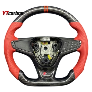YTcarbon pour <span class=keywords><strong>Malibu</strong></span> Bolt Equinox Volt <span class=keywords><strong>RS</strong></span> accessoires intérieurs de voiture Style de course volant en Fiber de carbone personnalisé - Product Image 4