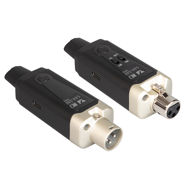 Hot Selling Metal Wireless Microphone System XLR Mic Converter Adapter UHF Automatic Transmitter Setup for Condenser Dynamic Mic