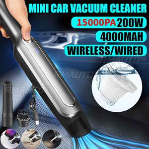 Aspiradora inalámbrica para coche, aspiradora de mano inalámbrica de 15000Pa, aspiradora de doble uso para el hogar y el coche, Mini aspiradora con batería integrada - Product Image 1