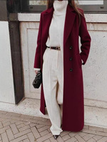 Grosir Mantel dan Overcoat Unisex Eropa Gaya Panjang Warna Solid Hangat Bernapas 360g Sederhana dan Modis