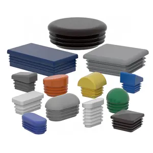 Plastic Molding Profile End Plugs, Square Tubing Pipes Covers, Plastic End Cover for Steel Tube