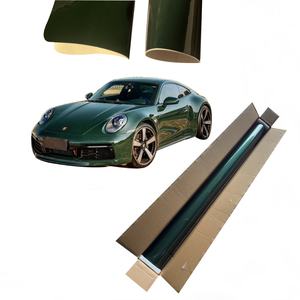 Film vinyle vert émeraude pour voiture, autocollant sec en PET, auto-cicatrisant avec libération d'air, film PVC couleur, film vinyle vert pour carrosserie de voiture - Product Image 1