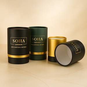 Emballage en tube de papier cylindrique en carton kraft haut de gamme pour bougies et bocaux en verre, respectueux de l'environnement - Product Image 4