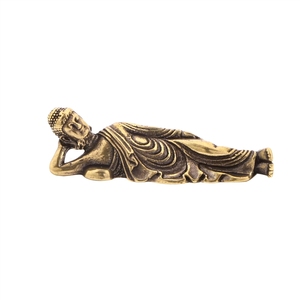 Statuette miniature de <span class=keywords><strong>Bouddha</strong></span> couché en laiton électroplaqué pour collection d'art et cadeau décoratif - Product Image 6