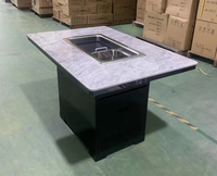 AOBL Table intégrée coréenne de haute qualité sans fumée Hot Pot Barbecue moderne pour salle à manger salon pour meubles de restaurant