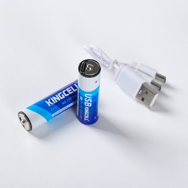 2500mAh 1.5V AA USB Type-C Rechargeable Lithium Battery with Aluminium Jacket and 5 Year Warranty