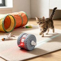 Jouets électriques pour chats, fabrication directe d'usine, balle roulante à plumes colorées, recharge USB, jouet d'exercice pour chats