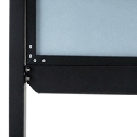 Tableau blanc magnétique mobile pour salle de classe 36x48' avec plateau à marqueurs intégral en verre trempé 4mm et structure en fer robuste