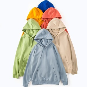Sweat-shirt à capuche pour homme de la marque américaine American Streetwear, en pur coton, coupe ample, couleur unie, avec poche, col rond, épaules tombantes, pour les loisirs. - Product Image 3
