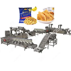 Factory Price Automatic Cassava Chips Frying Machines Banana Crisps Making Machine Plantain Chips Production Equipment