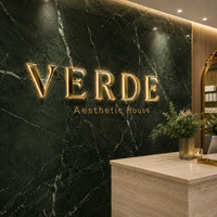 Letrero con Logotipo Retroiluminado en 3D de Acero Inoxidable, Letras de Canal Metálicas LED para Hoteles, Comercios y Tiendas