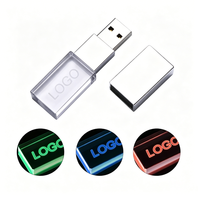Crystal-shaped Metal 3D Laser logo USB 3.0 Flash Drive 32GB/16GB/64GB High-Speed Custom Printed Logo Wholesale Business Gift