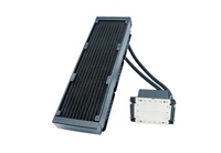 Refroidisseur d'ordinateur 2510-4PIN 360 12V avec terminaux noirs, caloducs en cuivre, dissipateur thermique en aluminium, refroidisseur d'eau pour processeur, 22dBA, roulement en céramique