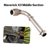 Système d'échappement de moto en acier inoxydable, modification du silencieux avant, tuyau de liaison intermédiaire pour AM Mav. X3 MAX Turbo R XRS DPS Turbo R XRC