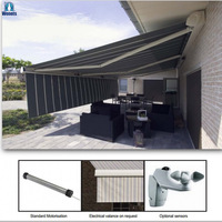 Auvent en aluminium Auvent rétractable Auvent en métal à cassette complète pour auvent de fenêtre de maison et d'extérieur