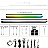 Kit d'éclairage ambiant universel pour voiture, 18 en 1, dynamique, 256 couleurs changeantes, 18 LED, éclairage intérieur de voiture
