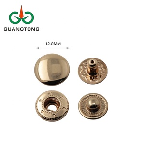 Guangtong Thương Hiệu Tùy Chỉnh Hình Tròn Song Song Mùa Xuân Kim Loại <span class=keywords><strong>Fastener</strong></span> <span class=keywords><strong>Snap</strong></span> Nút Cho Ví Da Túi Xách - Product Image 6