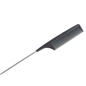 Z-23中国制造的针尾梳专业沙龙敷料工具定制黑色耐热梳理梳子