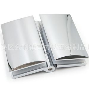 Clip en acier inoxydable pour verre, charnière de salle de bain double face mobile à 180 degrés, pour porte sans cadre et cloison pliante - Product Image 3