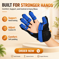 Gants d'entraînement électrique pour la mobilité des mains de qualité médicale LEYIDI - Certifiés ISO, avec gants miroir inclus, en tissu respirant pour la rééducation