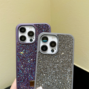 Custodia per cellulare di lusso di alta qualità con glitter, cristalli e logo, interamente tempestata di diamanti, per 16 15 <span class=keywords><strong>Pro</strong></span> 14 13 12 <span class=keywords><strong>11</strong></span> <span class=keywords><strong>Pro</strong></span> <span class=keywords><strong>Max</strong></span> - Product Image 5