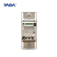 Medidor de Energía Digital Inteligente Monofásico YADA DJSF3366 con Pantalla LCD, RS485 Modbus, CC 1000V, Medidor Eléctrico para Riel DIN