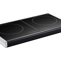 Cuisinière infrarouge électrique portable double 3000 watts avec commande tactile, 2 brûleurs, pour usage domestique, compatible Hotpot, écologique
