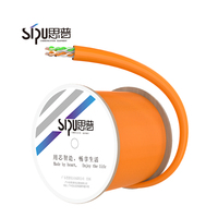 SIPU Cat6 OM3 kabel LAN 305m/1000FT kotak UTP FTP SFTP Ethernet 8-konduktor terjalin CCA jaket PVC oranye bersertifikasi CE ODM