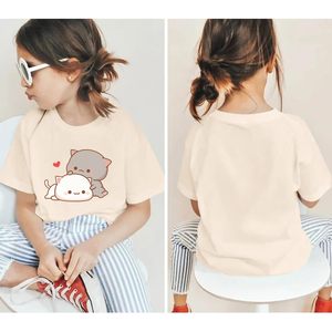 FOXA Cute <b>Cat</b> Graphic T-Shirt Women 100% Cotton Breathable Summer Short Sleeve <b>Tops</b> Kawaii Cartoon Animal Print - Product Image 5