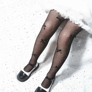 2025 New Kids Stylish Fishnet Pantyhose Baby <strong>Girls</strong> Net Mesh Glitter Rhinestone <strong>Christmas</strong> <strong>Tights</strong> Cute Bow Bling <strong>Tights</strong> - Product Image 4